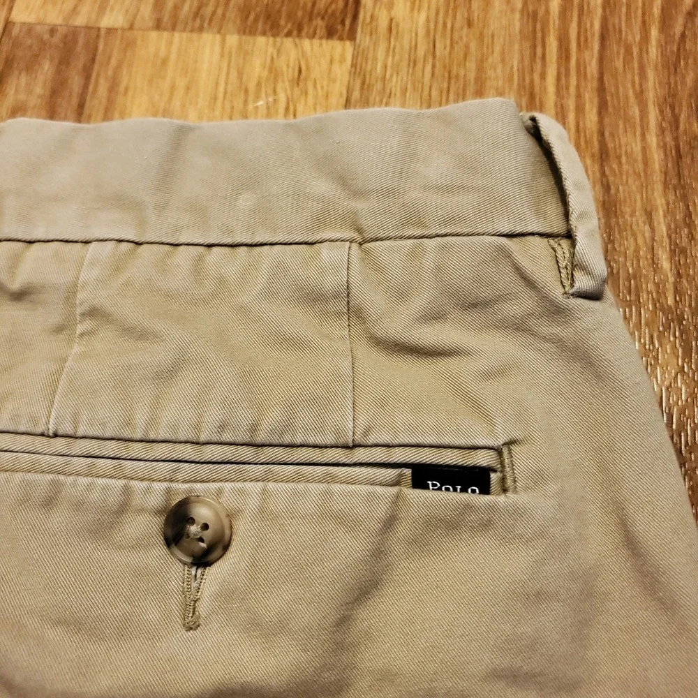 Polo Ralph Lauren Chino Pants Men 34x34 Tan Stretch Straight Fit Khaki Golf